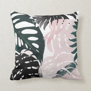 Paradise Palm Fronds Throw Pillow
