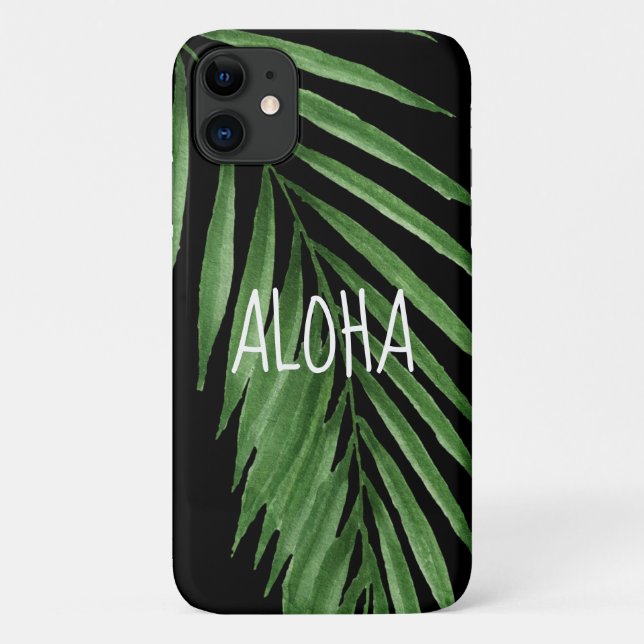 Paradise Palm Hawaiian Tropical - Black Case-Mate iPhone Case (Back)