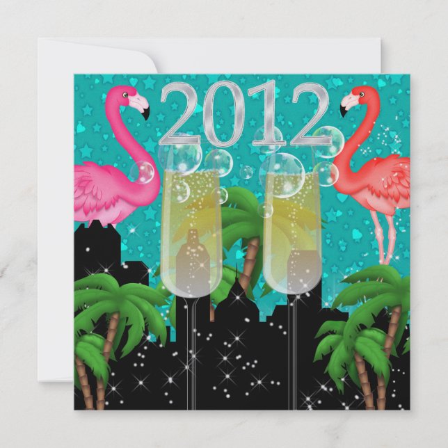 Paradise Party in Style Bright Lights - SRF Invitation (Front)