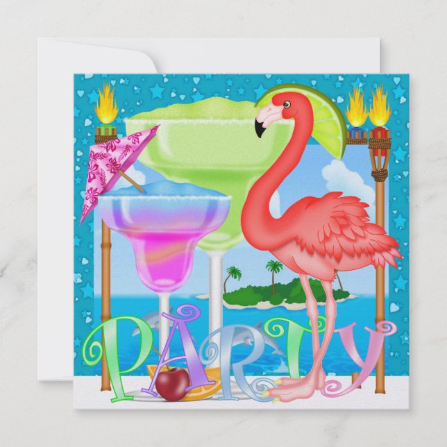 Paradise PARTY / Luau - SRF Invitation (Front)