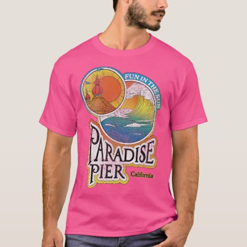Paradise Pier Vintage Beach T_Shirt