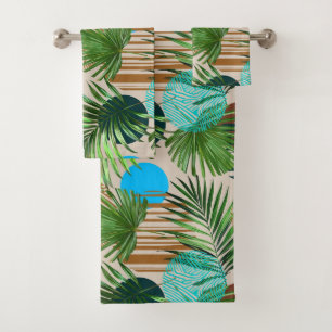 Paradise Plants Hawaiian Pattern  Bath Towel Set