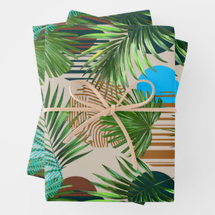 Paradise plants Hawaiian pattern Wrapping Paper Sheets