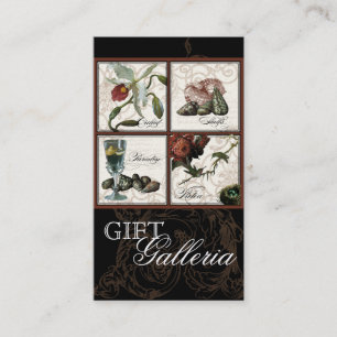 Paradise Shells Black Cream - Gift Store Business Business Card