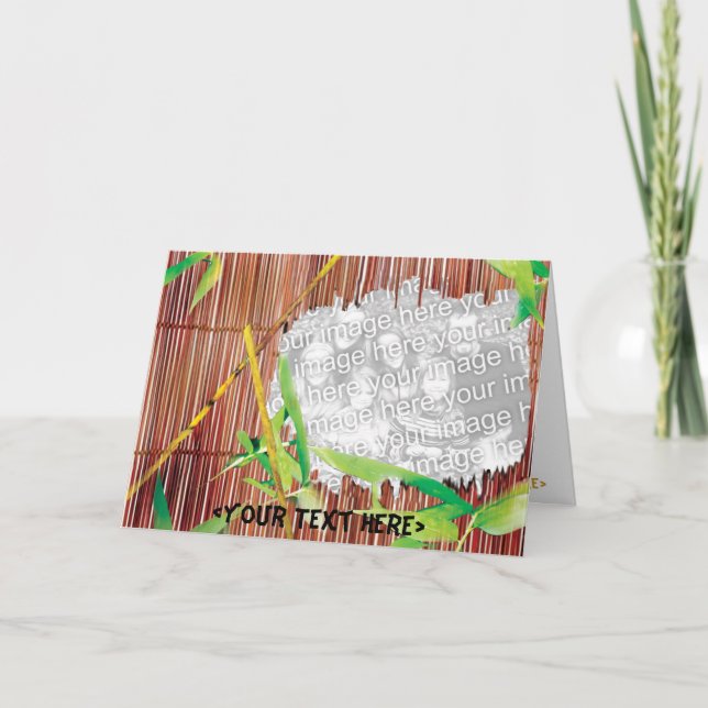 Paradise Through a Bamboo Fence Card (Front)