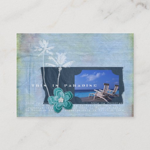 Customizable Paradise Travel Chubby Business Cards
