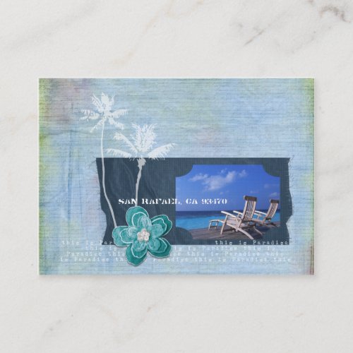 Paradise Travel Chubby Business Cards