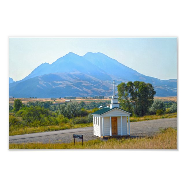 Paradise Valley Chapel, Montana Photo Print (Front)