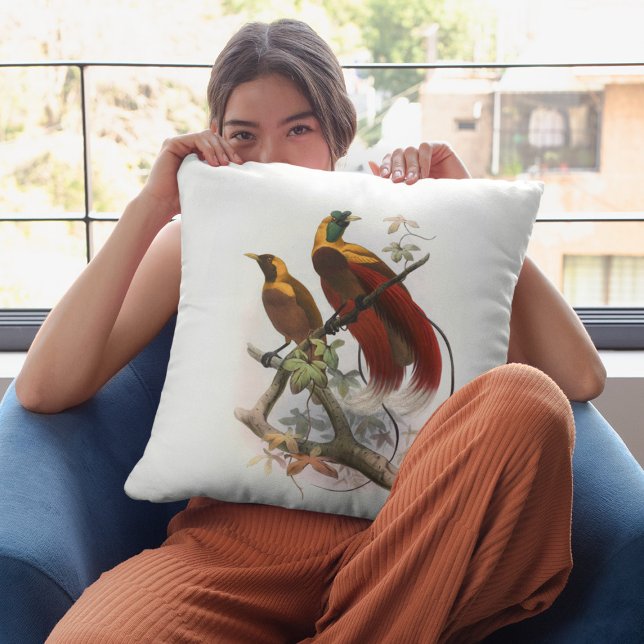 Paradisea sanguinea (1873)  throw pillow (Creator Uploaded)