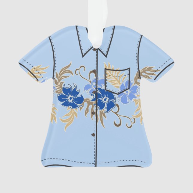 Paradiso Hawaiian Hibiscus Aloha Shirt Ornament (Front)