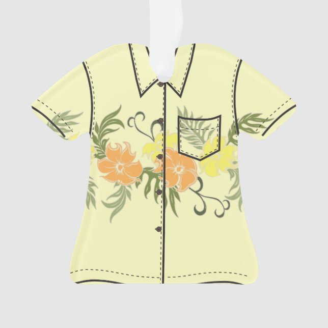 Paradiso Hawaiian Hibiscus Aloha Shirt Ornament (Front)