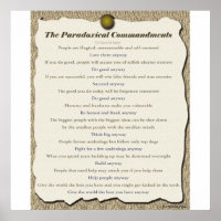paradoxical commandments poster