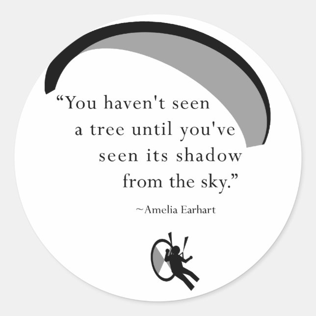 paraEarhart Classic Round Sticker (Front)