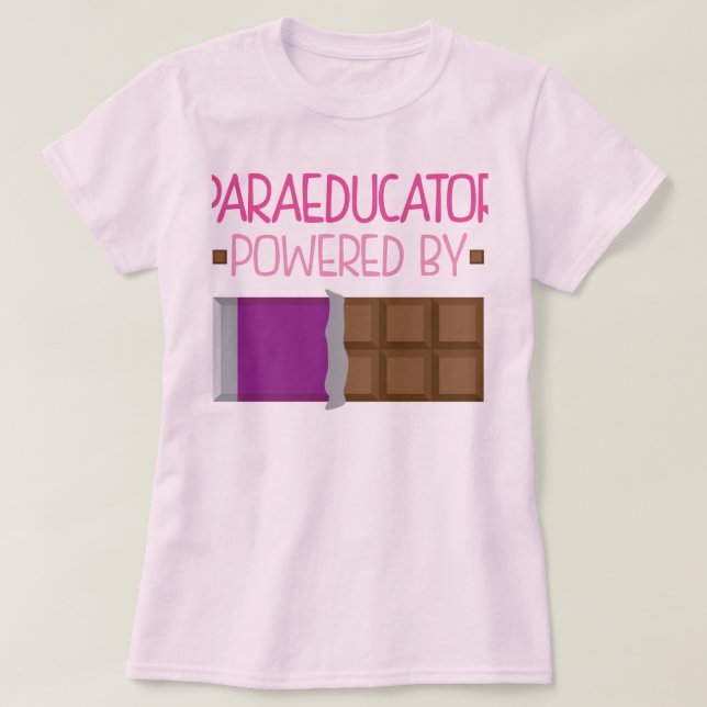 Paraeducator Chocolate Gift for Her T-Shirt (Design Front)