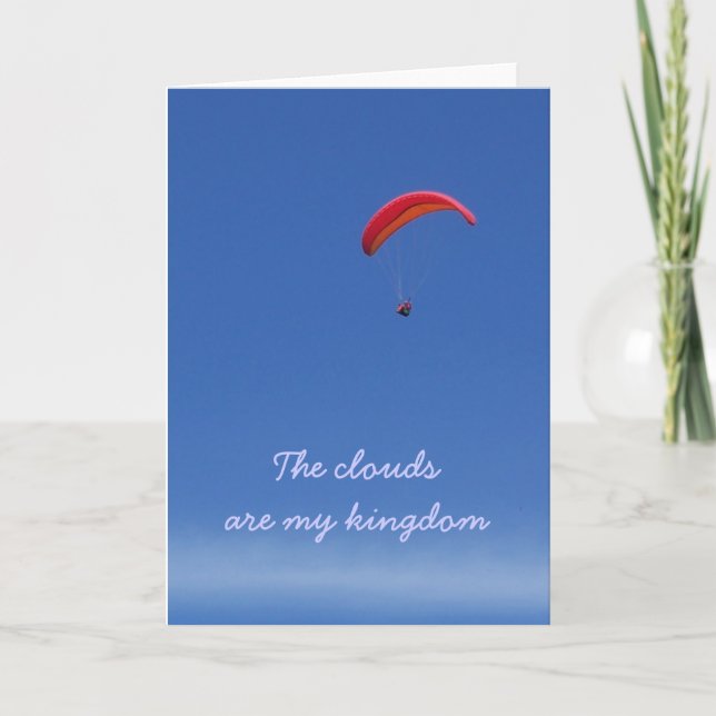 Paraglider above the clouds card (Front)