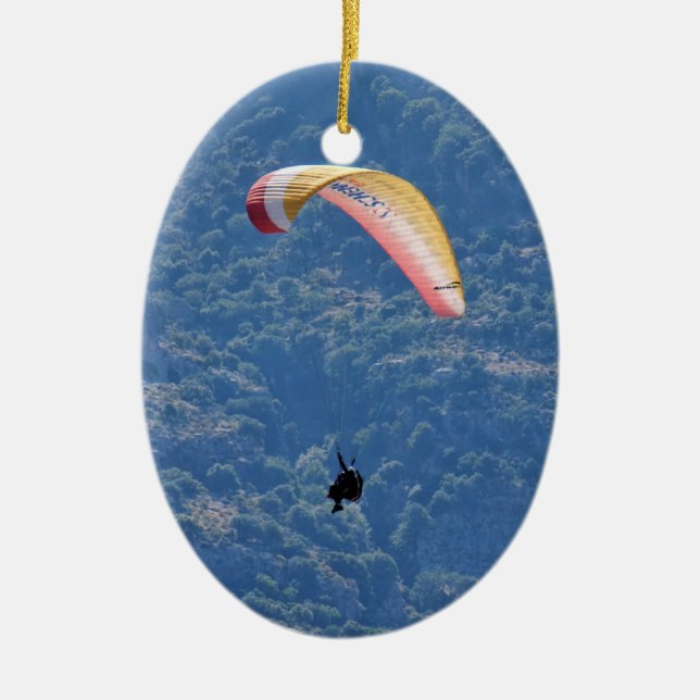 Paraglider Ceramic Ornament (Front)