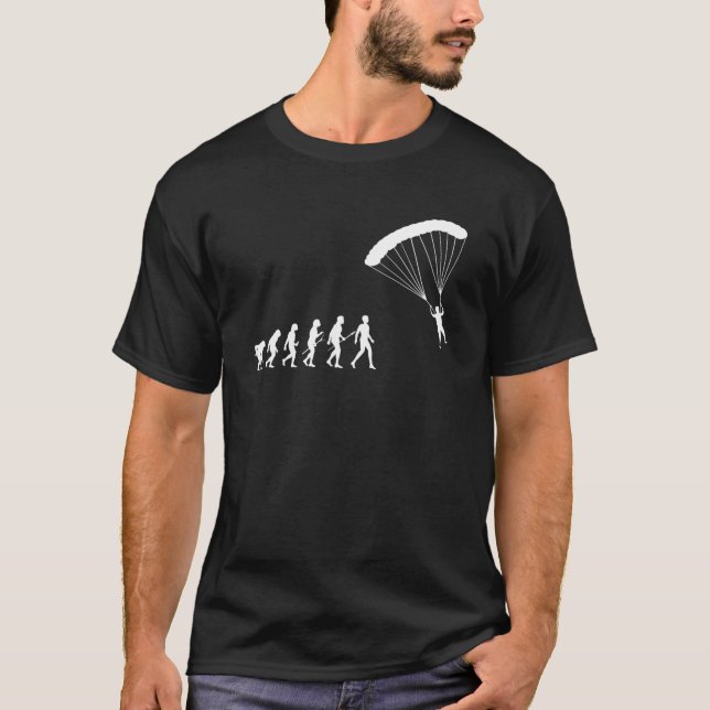 Paraglider Evolution Flying Skydiver Parachute Spo T-Shirt (Front)