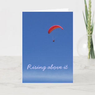 Paraglider greeting with quote card