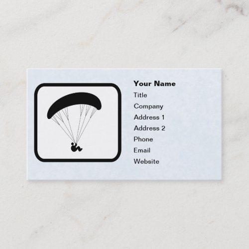 Paraglider Logo Customizable Template Business Card