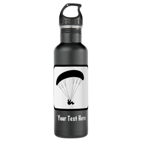 Paraglider Logo _ Customize the Text on this Water Bottle