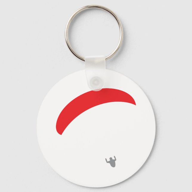paraglider red - paragliding keychain (Front)