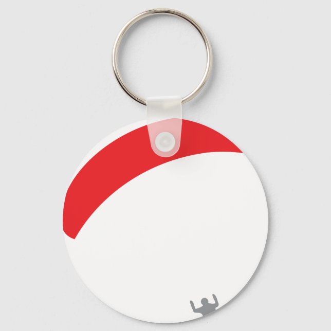 paraglider red - paragliding keychain (Front)