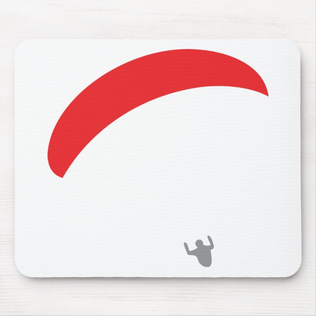 paraglider red - paragliding mouse pad (Front)