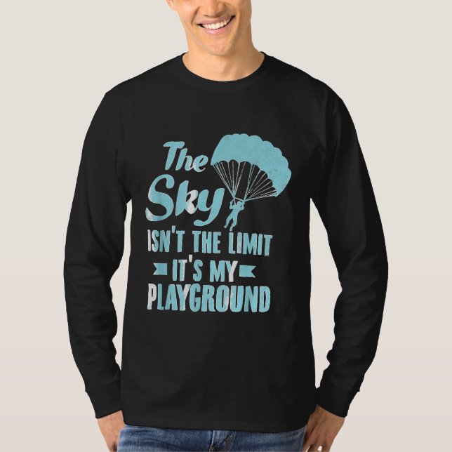 Paraglider Sky Playground Funny Paragliding Paramo T-Shirt (Front)