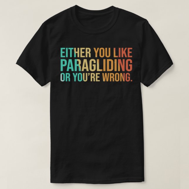 Paraglider Skydiver Vintage Retro Design 6 T-Shirt (Design Front)