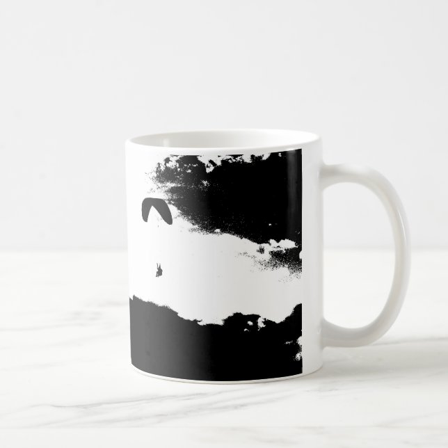 Paragliding above the clouds coffee mug (Right)