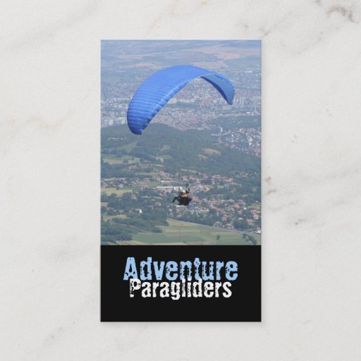 Customizable Paragliding business card