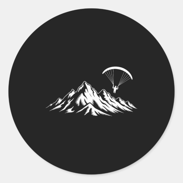 Paragliding Design For Men Women Paraglide Lover P Classic Round Sticker (Front)