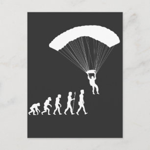 Paragliding Evolution Parachute Air Sport Skidiver Postcard