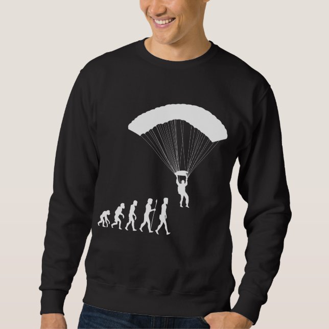 Paragliding Evolution Parachute Air Sport Skidiver Sweatshirt (Front)