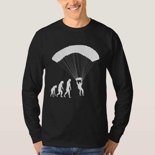 Paragliding Evolution Paraglider Paramotor Parachu T-Shirt (Front)