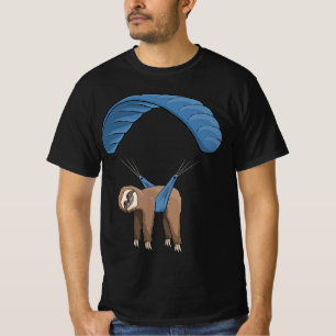 Paragliding Flying Sloth Skydiving Paraglider  T-Shirt