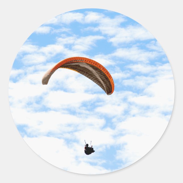 Paragliding in the Clouds - Customizable Stickers (Front)