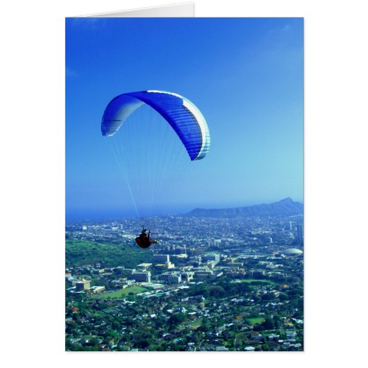 Paragliding over Honolulu Cards (Front)