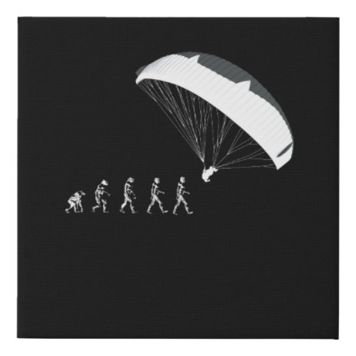 Paragliding Parachutes Soaring Evolution Faux Canvas Print