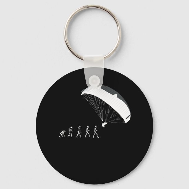 Paragliding Parachutes Soaring Evolution Keychain (Front)