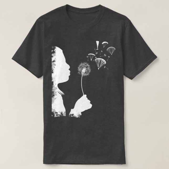 Paragliding paraglider dandelion gift pilot  T-Shirt (Design Front)
