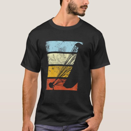 Paragliding Paragliding Pilot Vintage Sunset T_Shirt