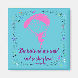 Paragliding Pixie Magnet Inspirational
