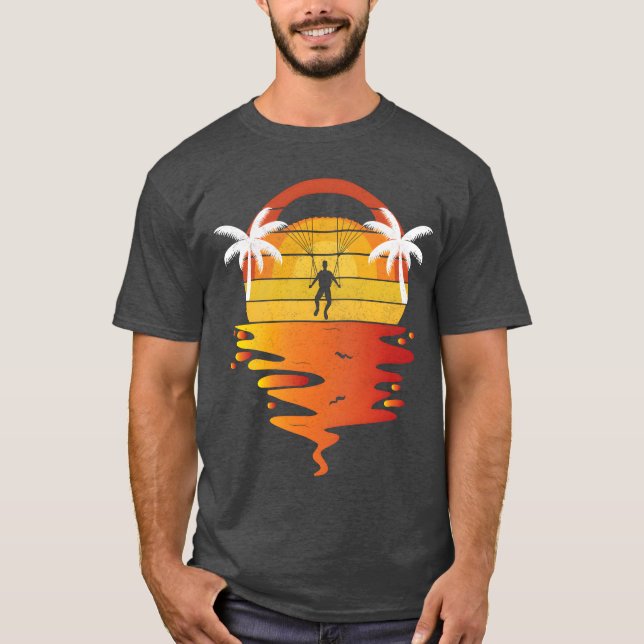 Paragliding retro sunset 70s vintage shirt friends (Front)
