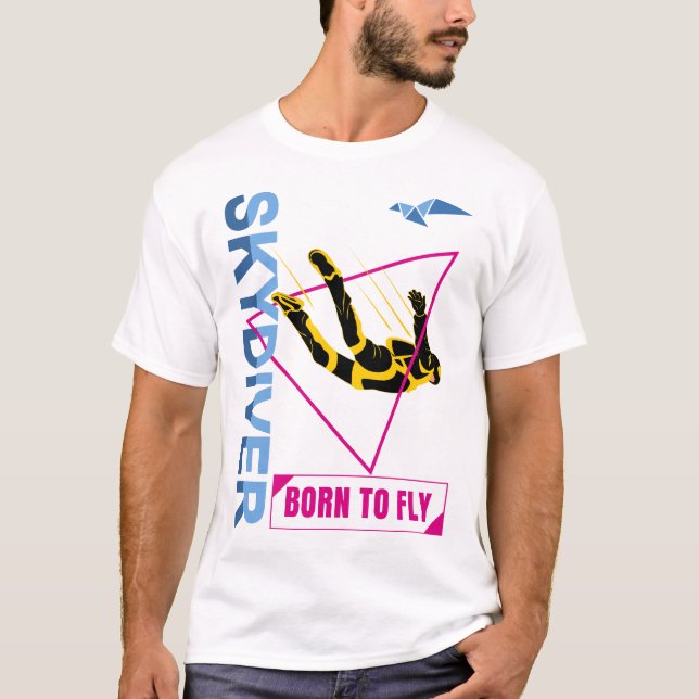 Paragliding Sports, Skydiver T-Shirt (Front)