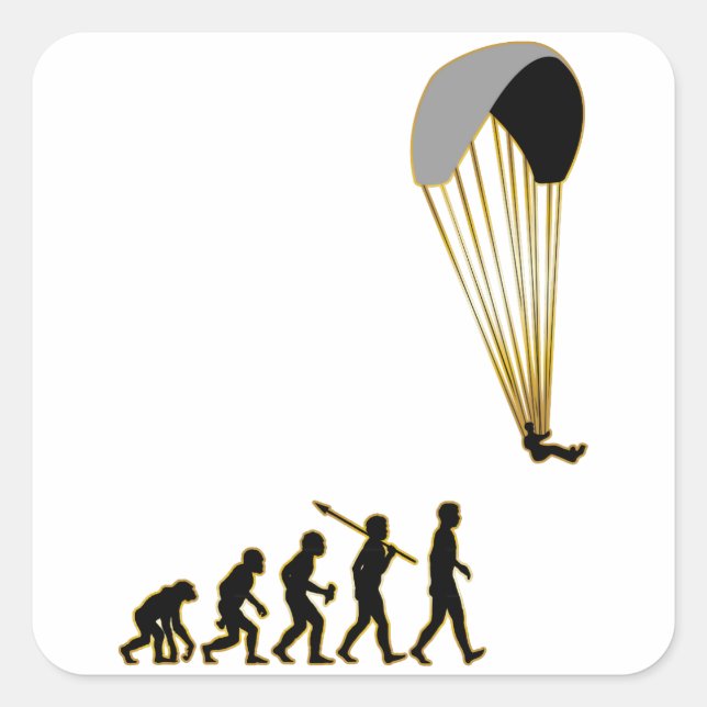 Paragliding Square Sticker (Front)