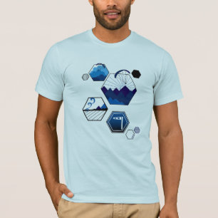 Paragliding Tessellating Elements Navy T-Shirt