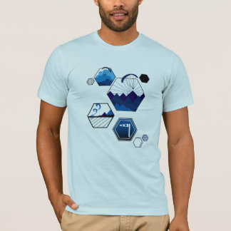 Paragliding Tessellating Elements Navy T-Shirt