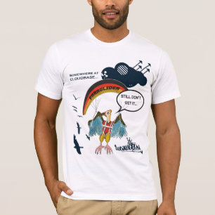 Paragliding Vulture Cartoon T-Shirt