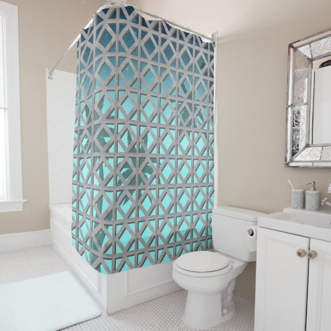 Paragon Breeze Blocks Shower Curtain (In Situ)